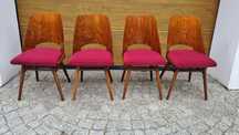 4x krzesło Oswald Haerdtl Ton Czechosłowacja lata 60 Design PRL