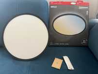Plafon LED z pilotem czarny SLIM 42 cm