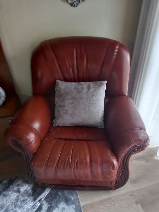 Sofá em pele genuína