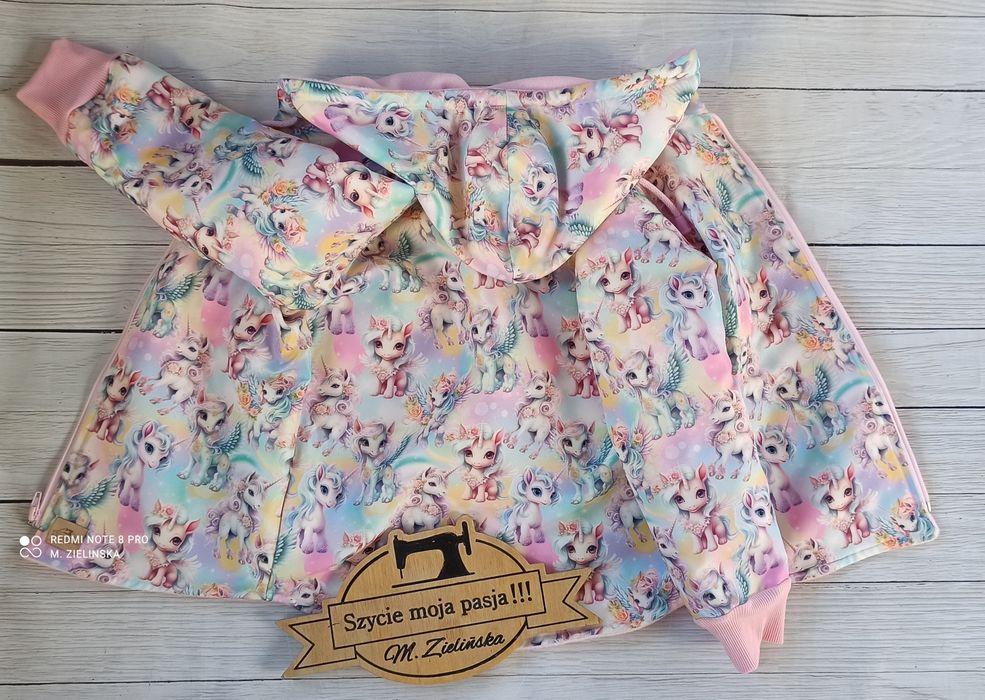 Kurtka wiosenno jesienna jednorożce