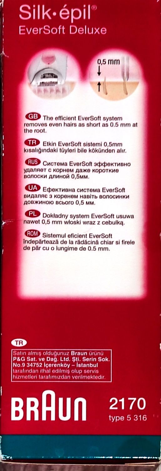 Depilator Braun EverSoft Deluxe Extra 2170 typ 5 316