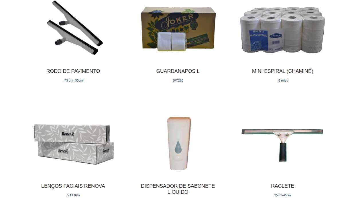 Produtos e Equipamentos de Limpeza