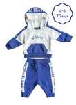 Conjunto Camisola + Calças Branco e Azul Primark 0-3 meses