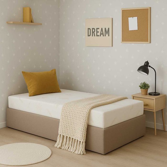 Łóżko bez zagłówka  SOLO 90x190 z pojemnikiem | BeataMeble