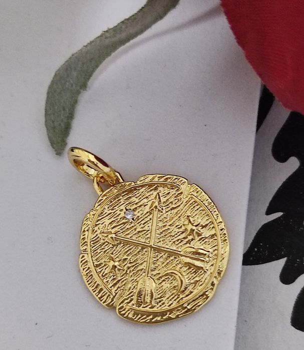 Amulet talizman XXL skrzyżowane strzały nowa zawieszka