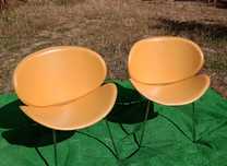 Cadeiras vintage cor amarela