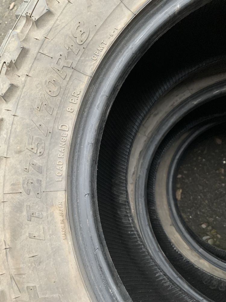 Шини 275/70 R18 Toyo M/T 8,5мм 2019рік 275 70 18