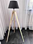 DREWNIANA podstawa tripod, trójnóg, lampa podłogowa