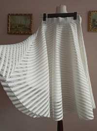 Spódnica maxi midi biała white boho