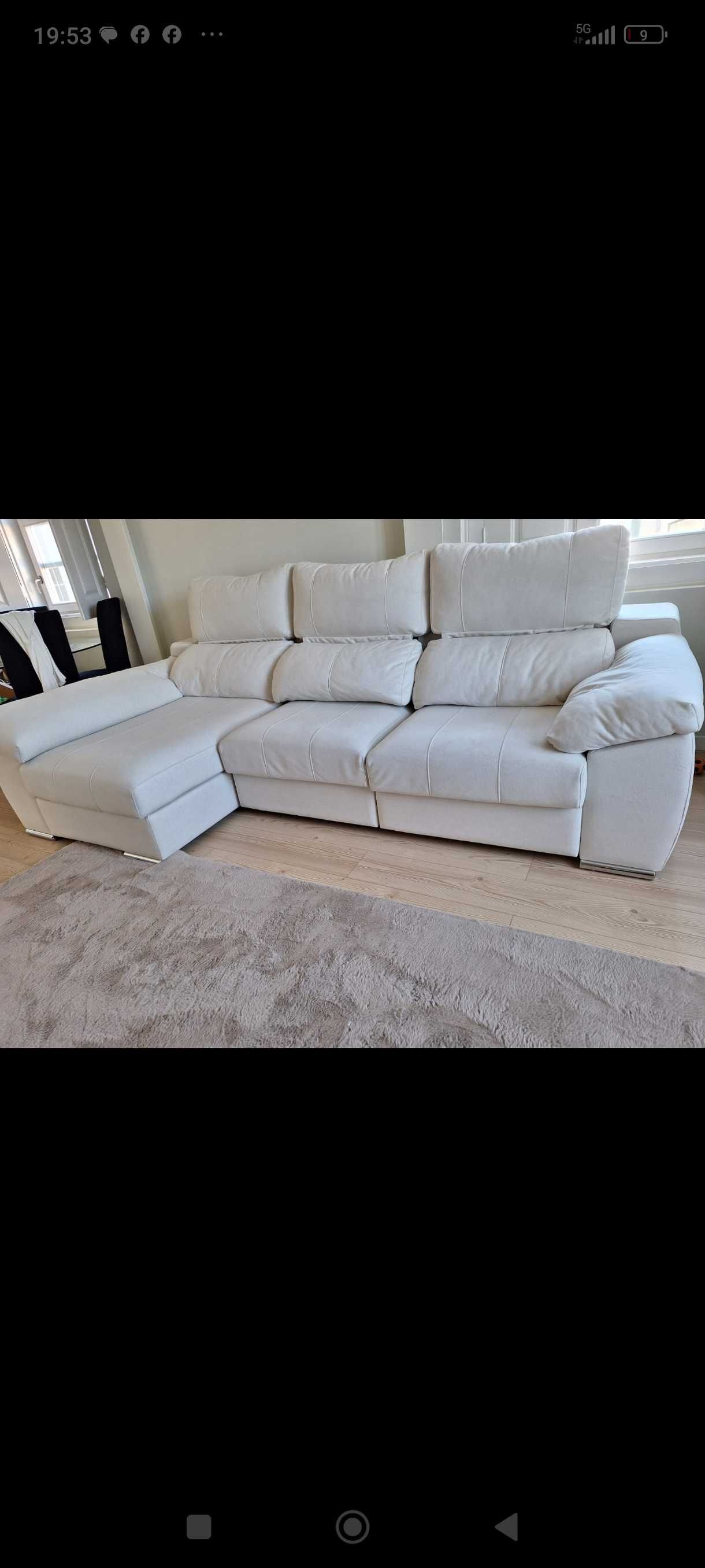 Sofá de qualidade com chaise long