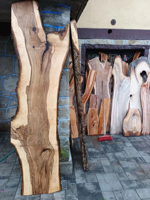 Deska drewno orzech wloski deski foszt tarcica monolit Brus stół zegar