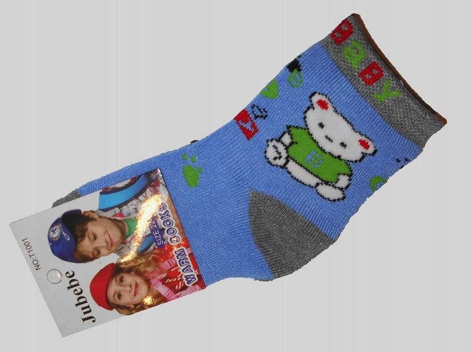 WYPRZEDAŻ 20 par skarpetki ocieplane dziecięce różne kolory