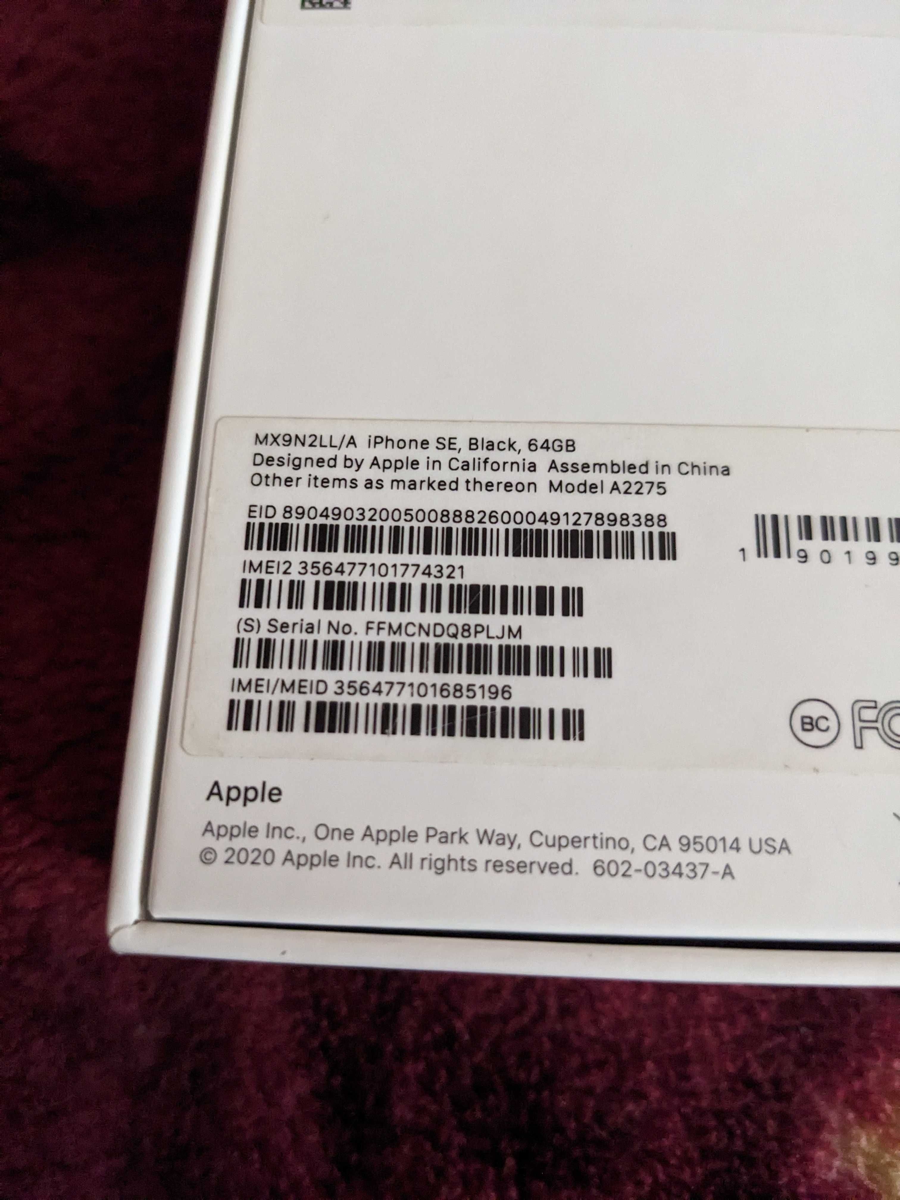 Iphone se 2020 neverlock 64 gb