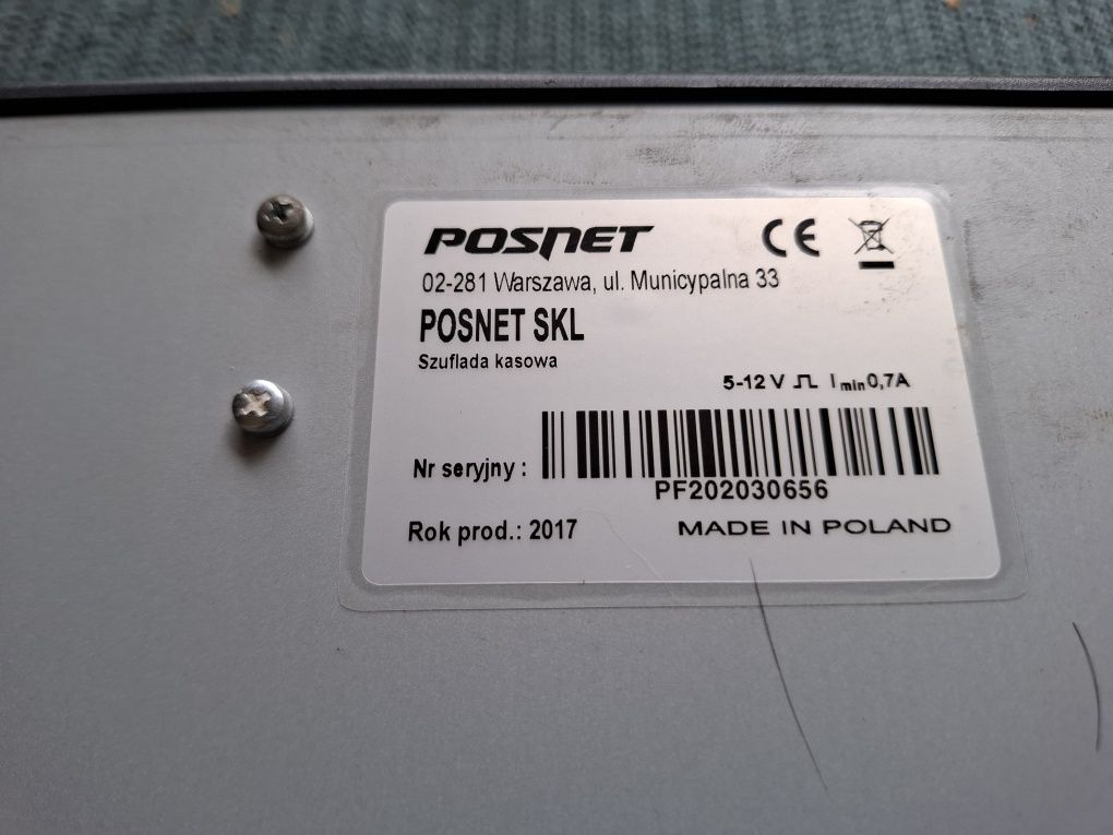 Szuflada kasowa Posnet SKL sprawna, brak kluczyka