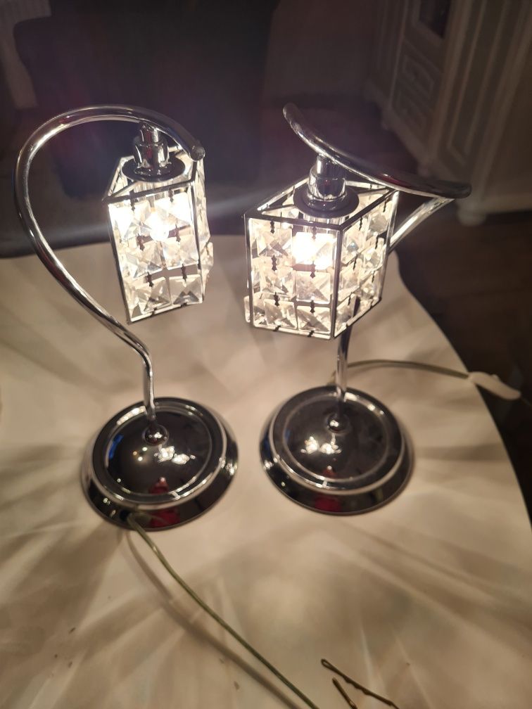 Lampki nocne z kryształkami