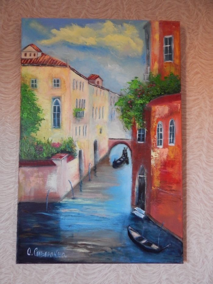 Картина маслом "Люблю Венецию"