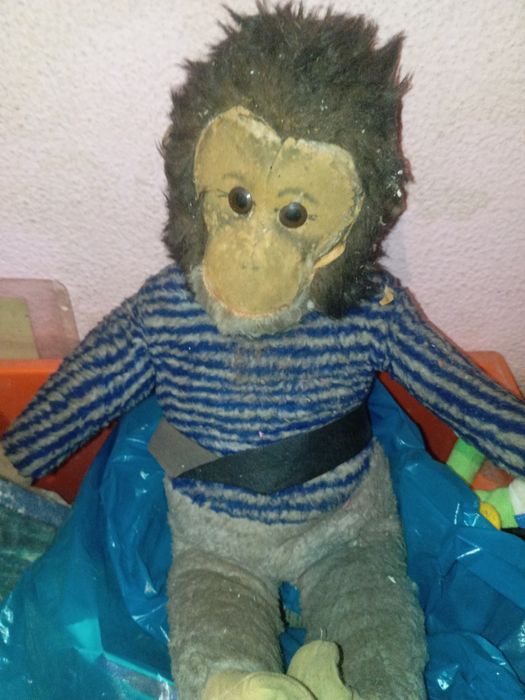Peluche macaco antigo antigo apolo