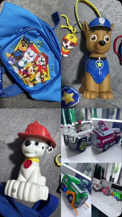 Щенячій патруль , рюкзак, ночнік, 3 машинки