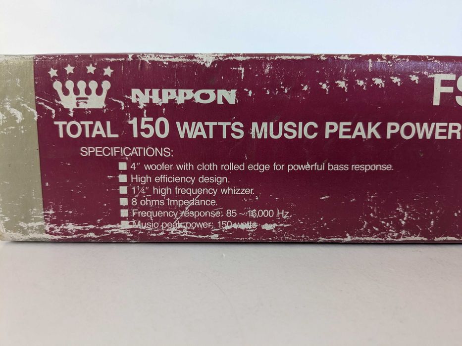 Vintage NOS Colunas Auto Nippon FS-4100 Dual Cone 150 Watts