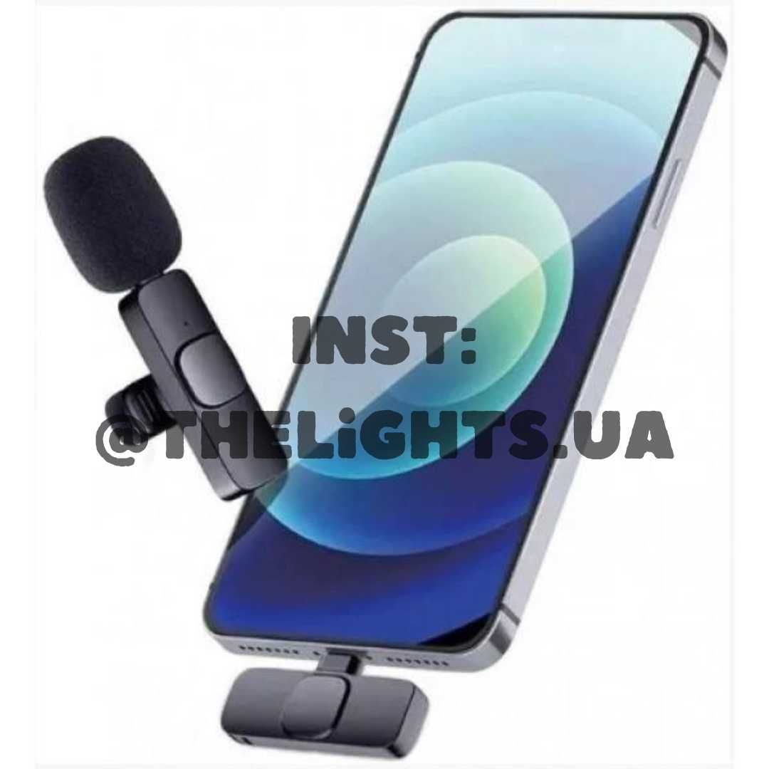 Беспроводной петличный микрофон, Микрофон Петличка для Iphone/Android