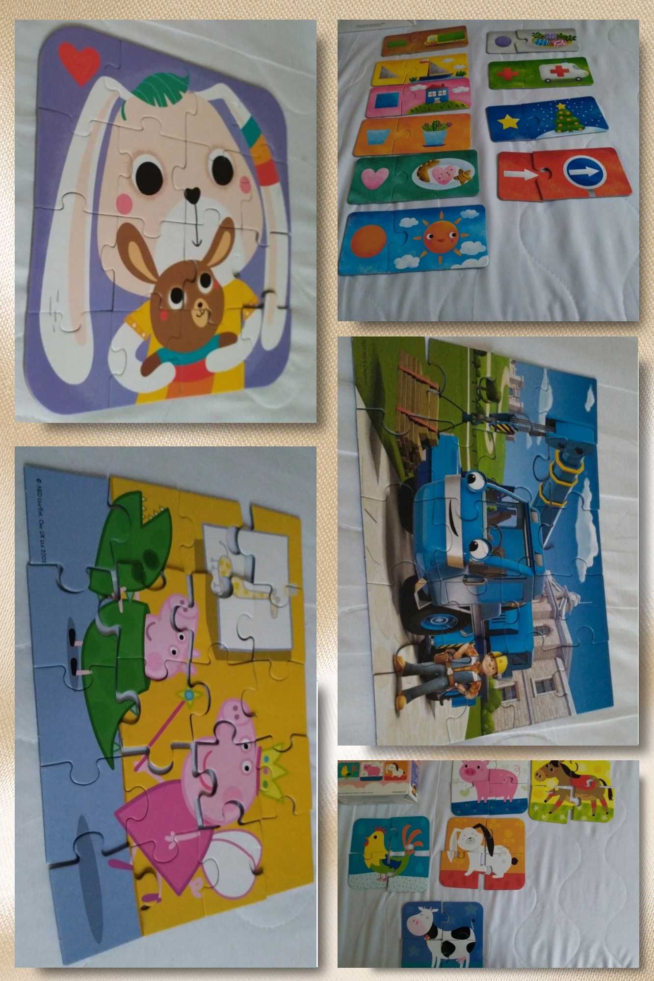 Zestaw puzzli i układanek od roku do trzech lat plus trefl czuczu