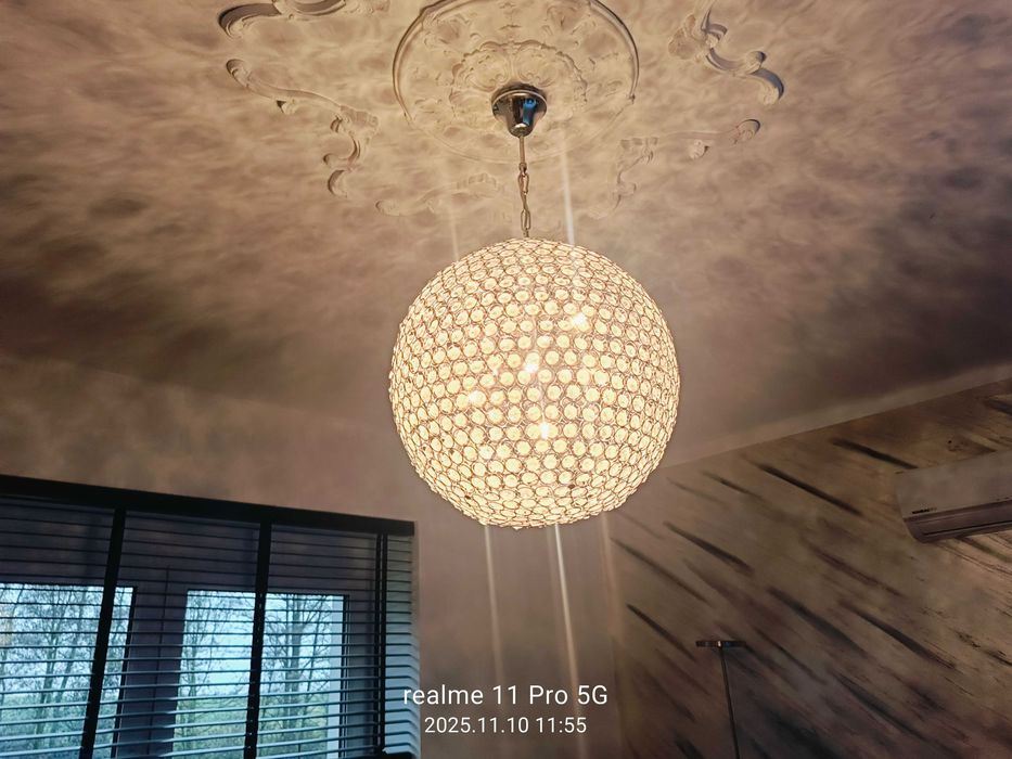 żyrandol kula krysztal