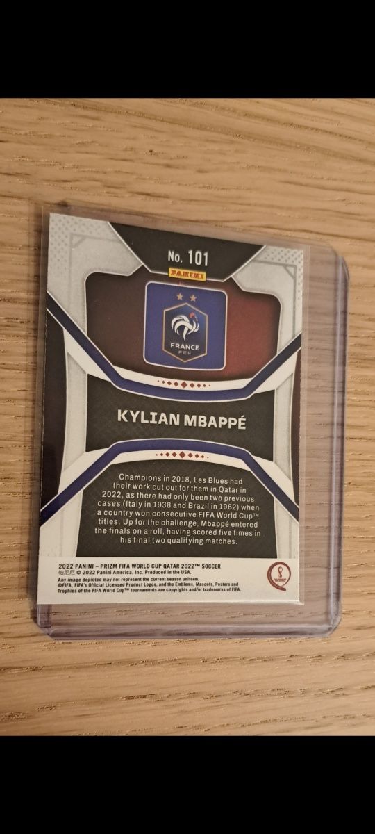 Carta futebol Mbappe Qatar