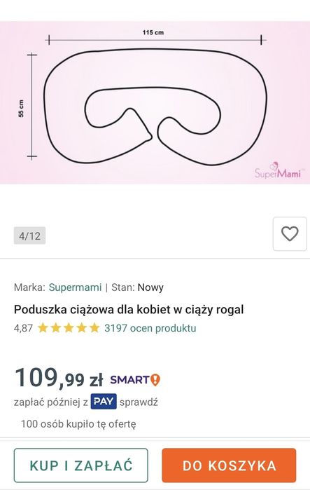 Poduszka ciążowa rogal