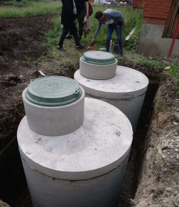 Септик і каналізація з кілець, монтаж під ключ 12.5/15/20 куб.