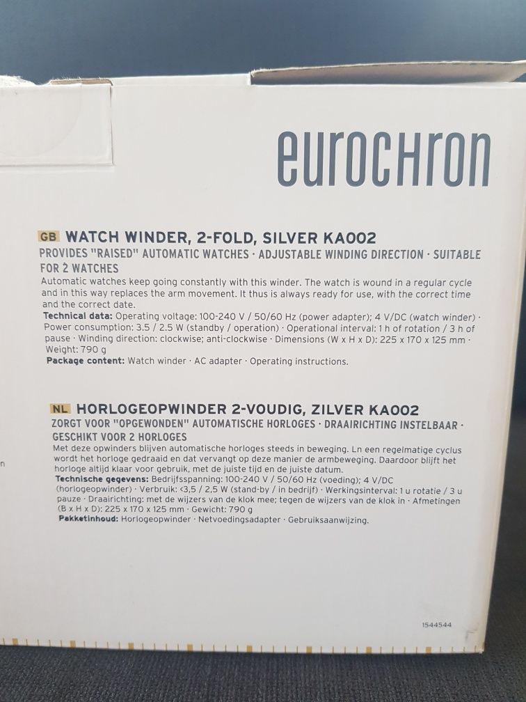 Rotomat Eurochron KA002 na 2 zegarki. Omega, IWC, Pattek Philippe, rol