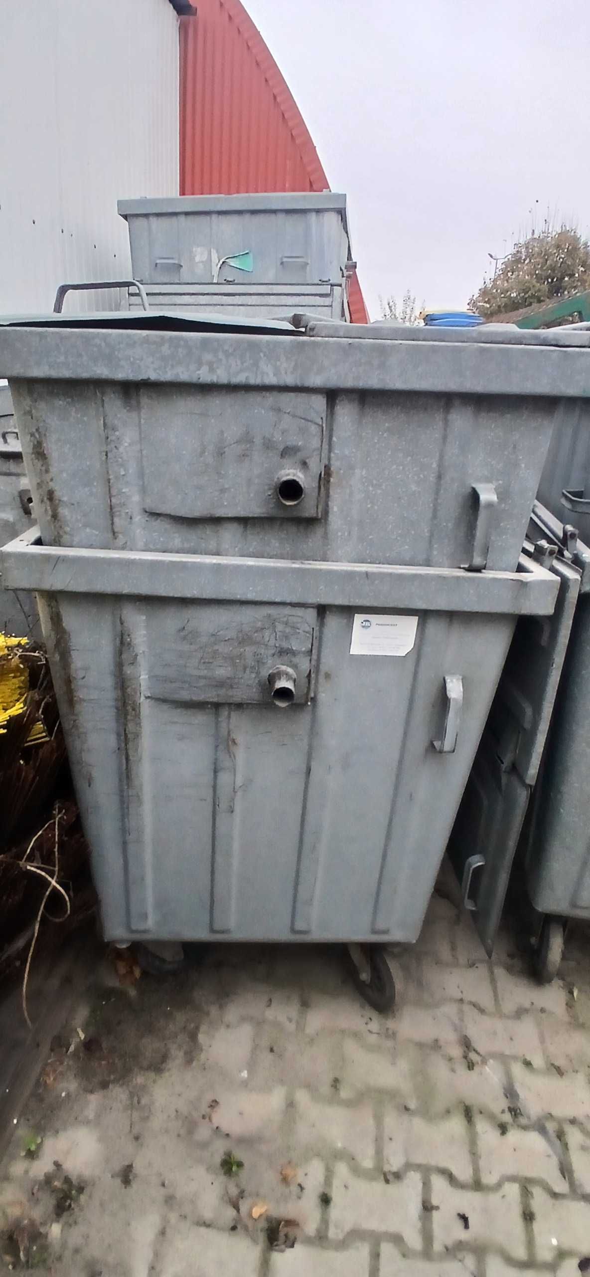 Kontener metalowy na odpady ocynkowany