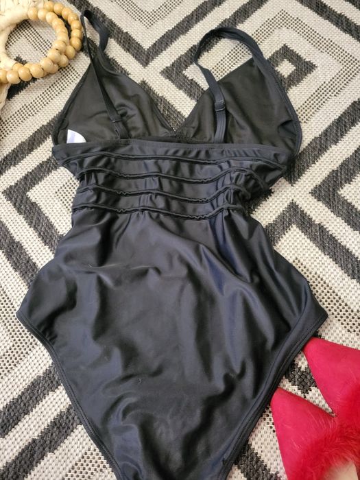 Купальник asos закритий жіночий женский слитный закрытый чорний чёрный