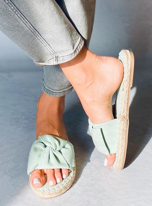 Klapki Espadryle Baina Green