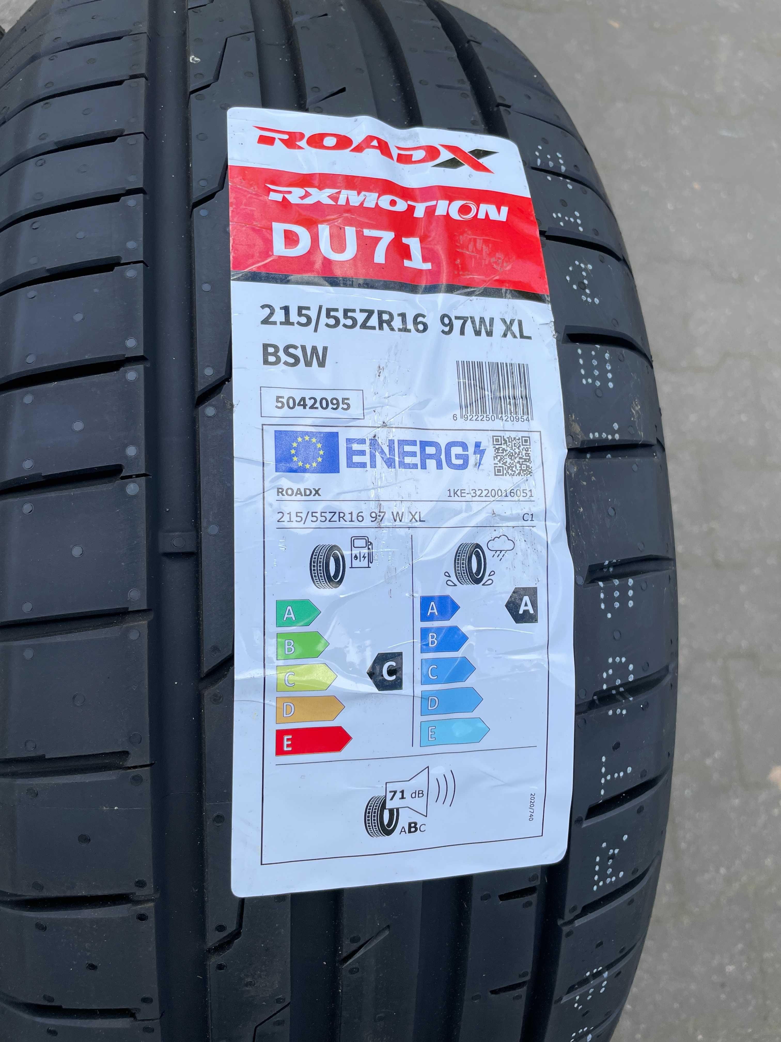 Okazja opony letnie 215/55R16 97W XL RoadX RxMotion DU71 NOWY MODEL