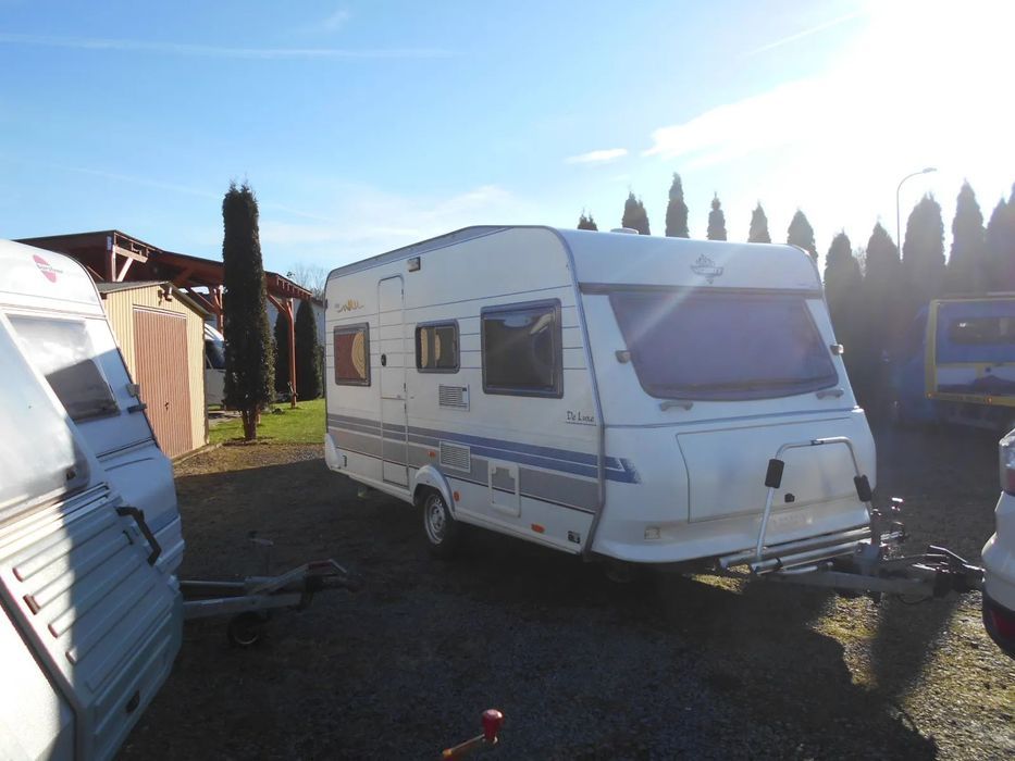 Hobby DE LUXE 450  Wzorowy Stan Hobby 450 z Holandii+Namiot pełny zamykany+Bojler+Bagażni