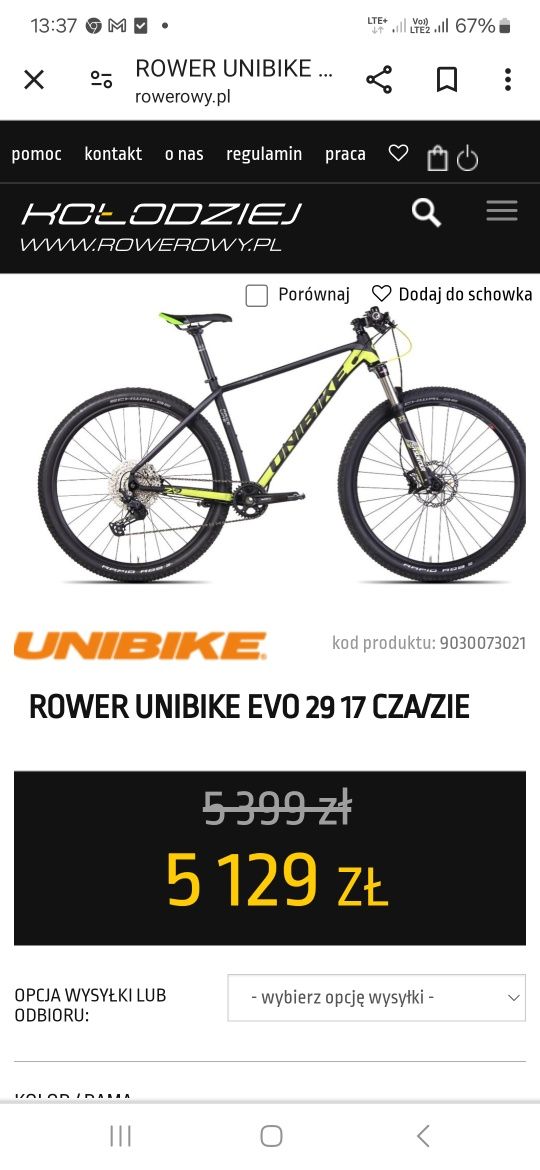 Rower evo 29 unibike