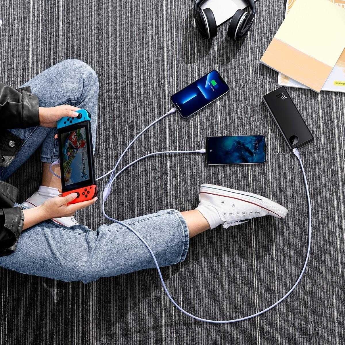Baseus Flash II kabel 3w1 USB C- Micro/Light/USB-C 100W 1,5m Sklep Wwa
