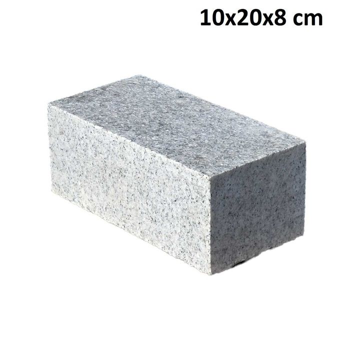 Obrzeże granitowe do robota koszącego kostka 20x10x8 cm cięta palona