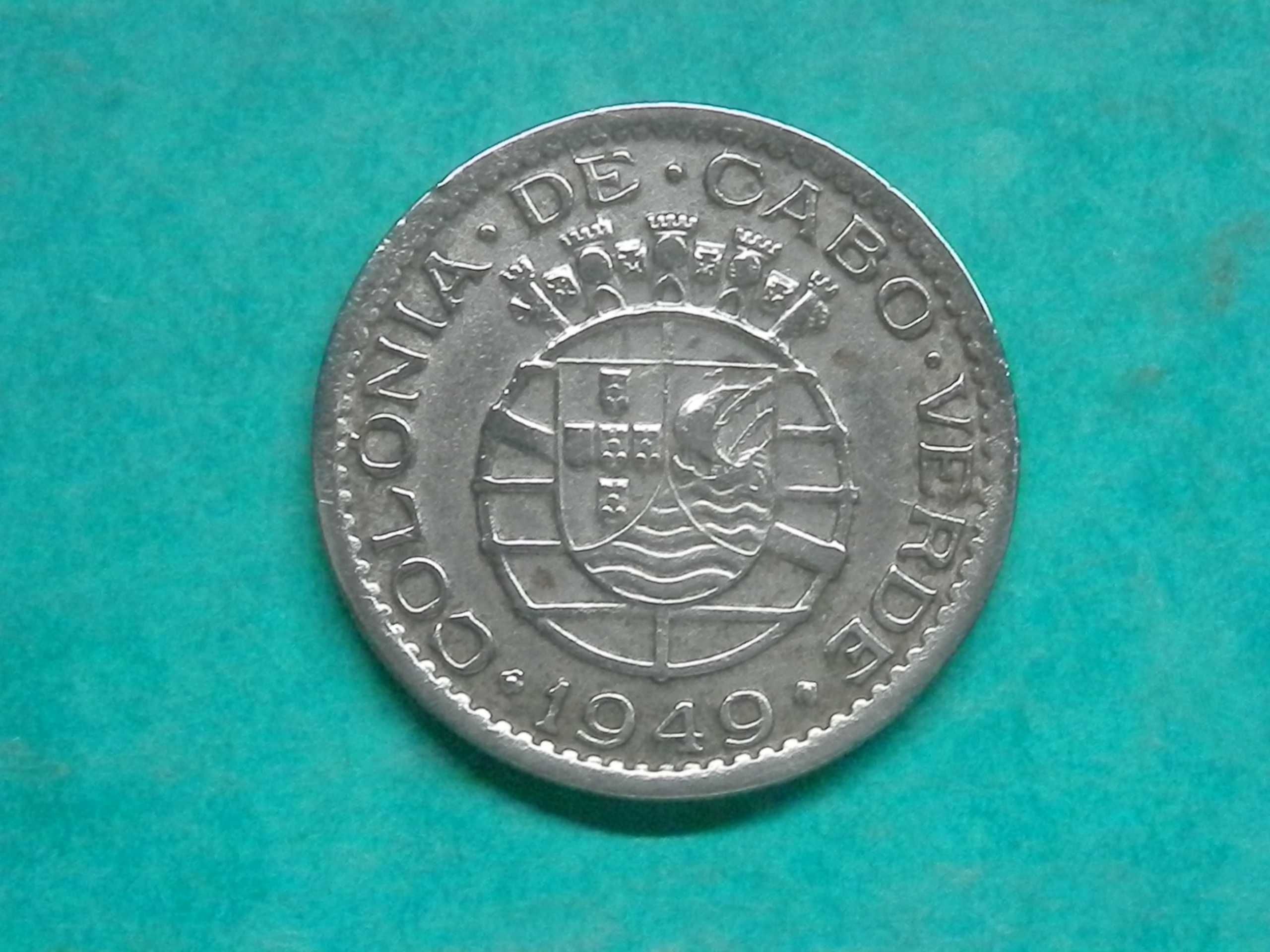 951 - Cabo Verde: 50 centavos 1949 alpaca, por 6,00