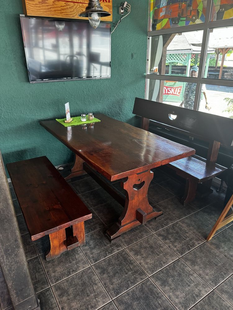 Stół ławka drewniany zestaw komplet do restauracji karczmy