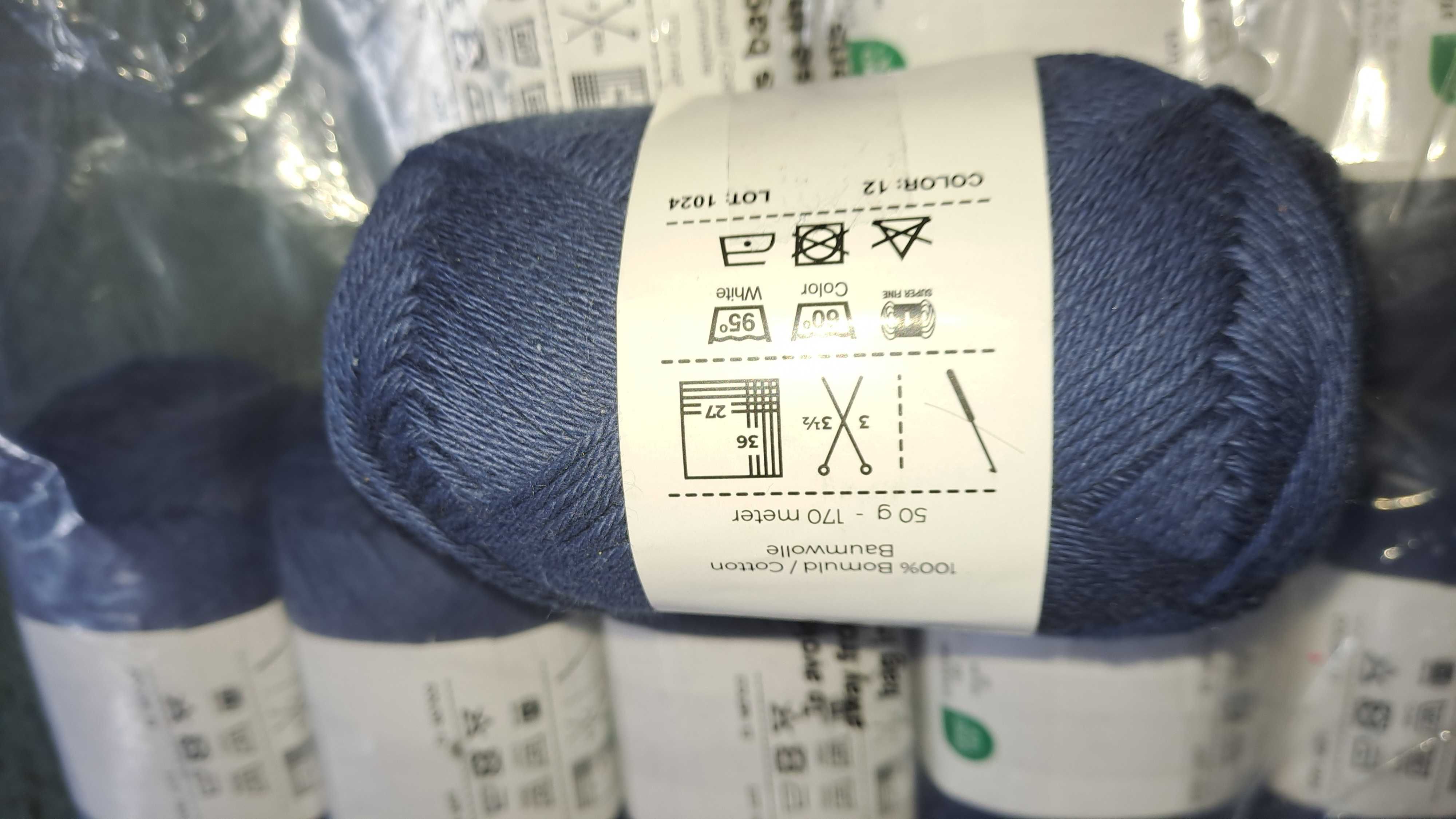 Włóczka bawełna just cotton 8/4 granatowa