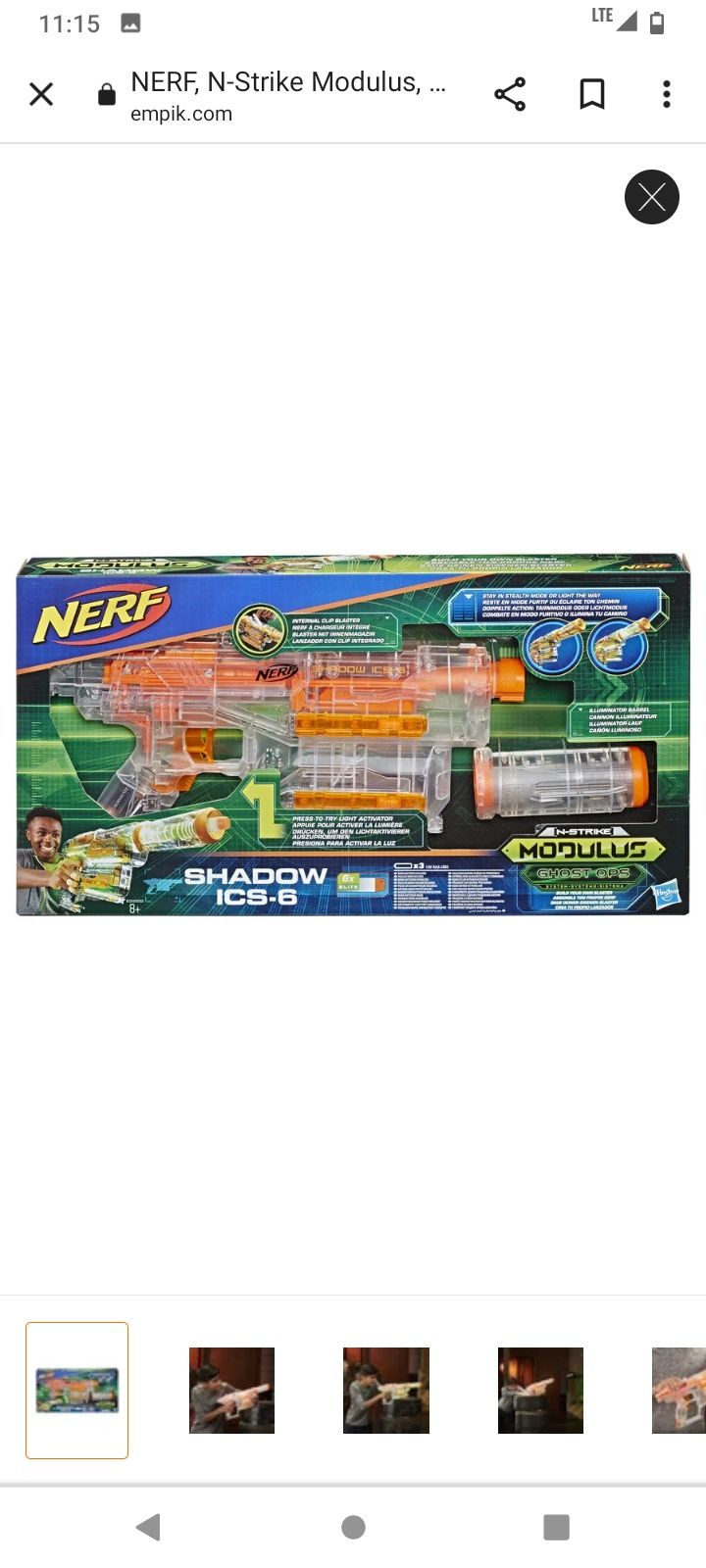 Pistolet nerf shadow ics-6