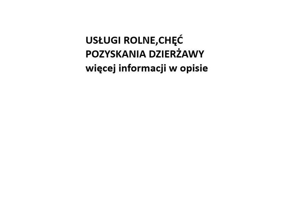 Usługi rolnicze oraz opcja dzierżawy