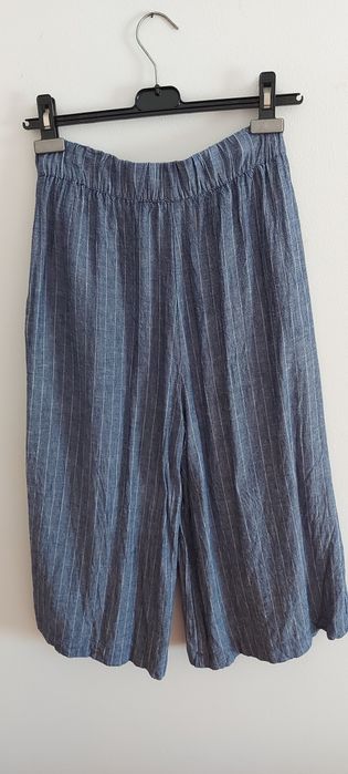 Saia calça em viscose e linho