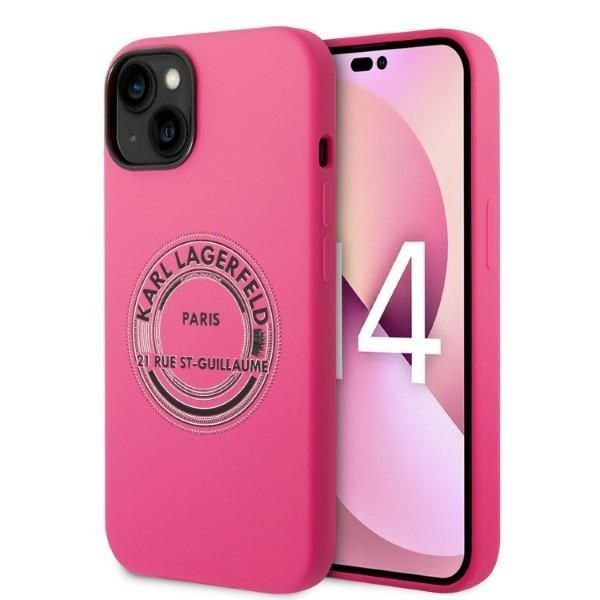 Etui Karl Lagerfeld Silicone RSG Różowe do iPhone 14 Plus/15 Plus 6,7"