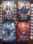 AUTOGRAF Jacek Piekara Płomień i Krzyż tom 1 do 4  TWARDA UNIKAT