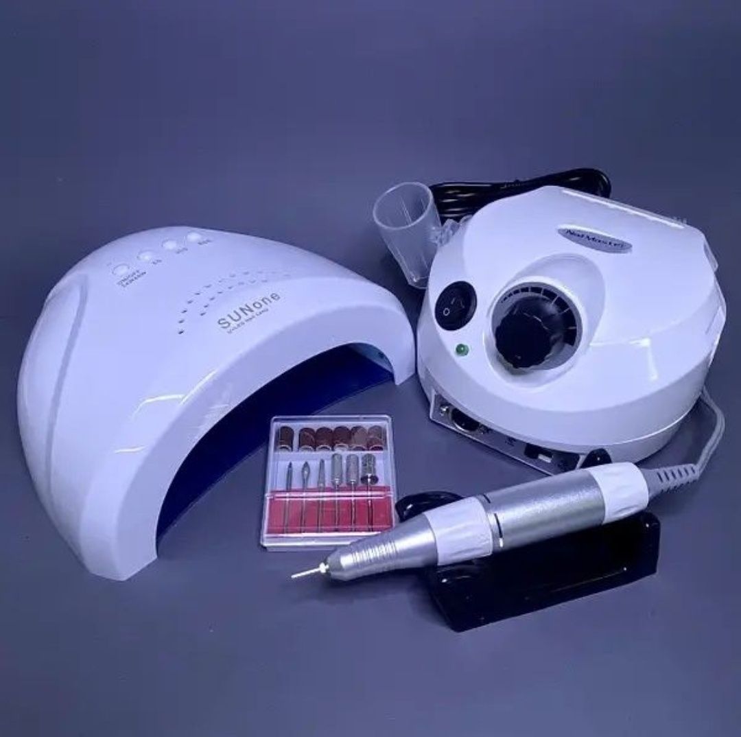 Набор для маникюра  с лампой Sun One и фрезером ZS-601 ,45 тыс/об. 65w