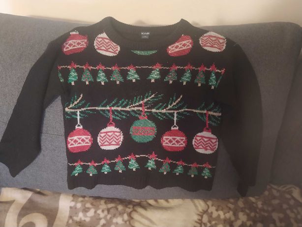 Bluza sweter świąteczny r. 110-116.