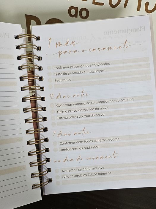 Agenda planner noiva