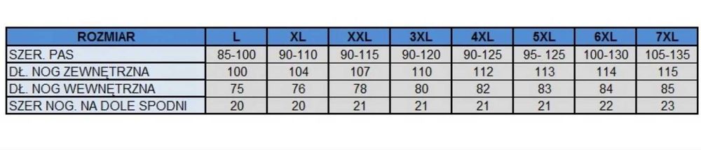 OCIEPLANE spodnie dresowe MORO rozmiary od L do 7XL